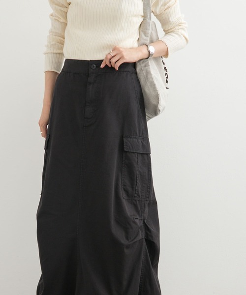 「URBAN RESEARCH DOORS」 ロングスカート MEDIUM カーキ レディース
