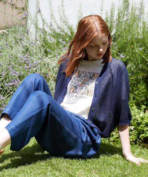 LAURA ASHLEY（ローラアシュレイ） カーディガン 「STORY掲載！/リネン