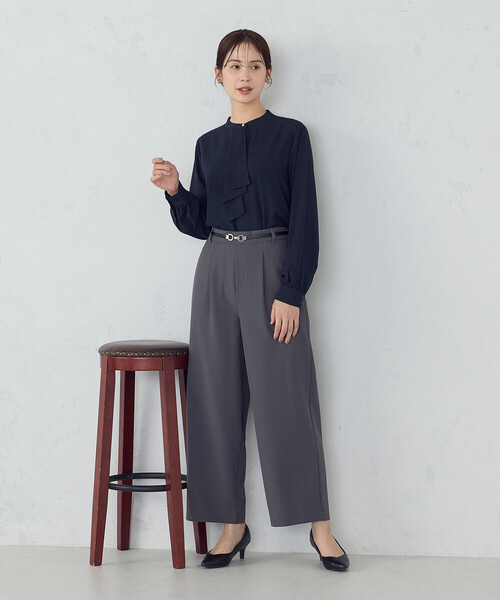 バリエーションボータイシャツ ブラック PRADA (プラダ) ナイロン ポケット フルボタン 2way シャツ