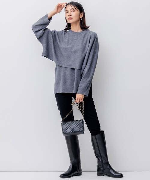 「23區(qū)」 加工スキニーデニムパンツ 44 ブルー レディース