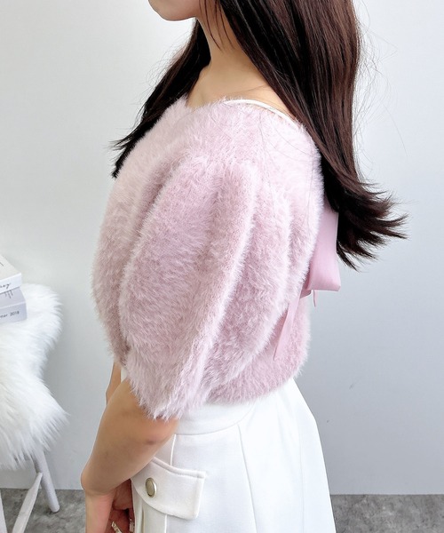 ピンク ニット トップス レディース ガーリー セーター 半袖 Lサイズ L 春 楽天市場】ニット サマーニット トップス 半袖 半袖ニット [C7490