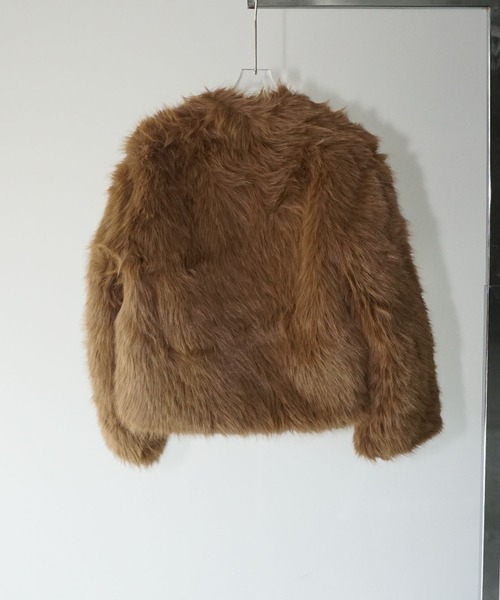 chuclla（チュクラ） コート アウター ノーカラー ブラウンファー