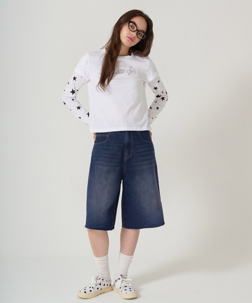 tina:jonun デニムパンツ TINA：JOJUN（ティーナジョジュン） ハーフパンツ ジーンズ デニム
