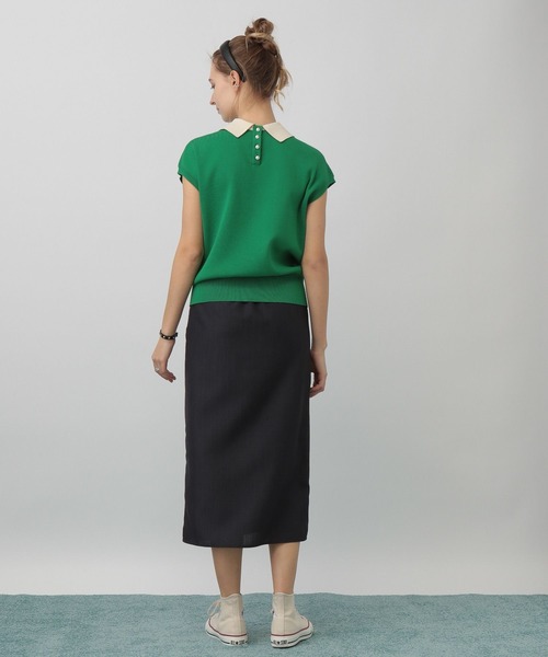 「saloon」 ノースリーブニット FREE ブラック レディース_画像5