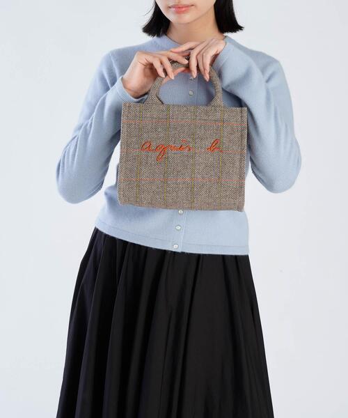 agnes b.（アニエスベー） トートバッグ チェック ウール スモール