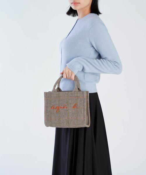 agnes b.（アニエスベー） トートバッグ チェック ウール スモール