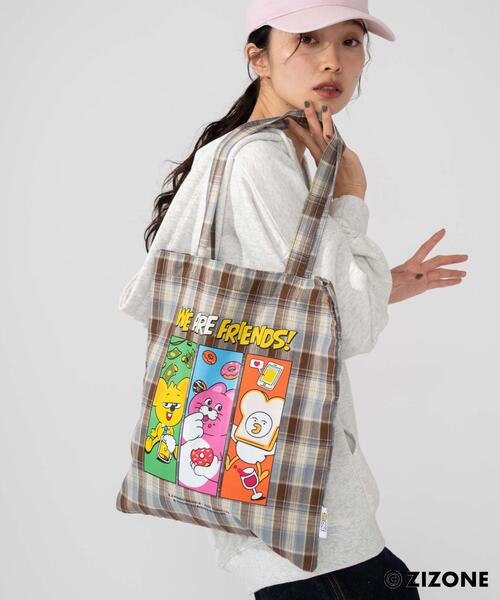 WEGO（ウィゴー） トートバッグ ∴WEGO/ZIZONE別注チェックトート