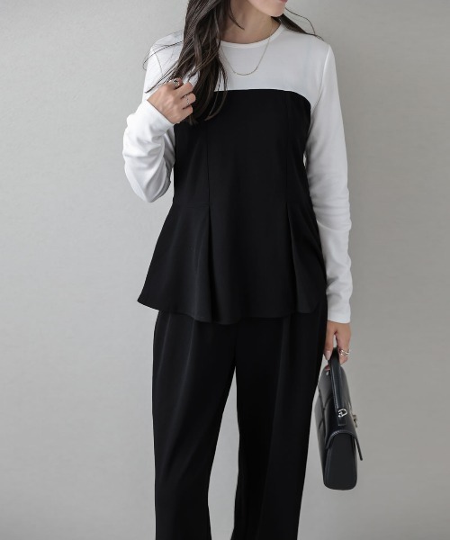 キッキ【美品】GIOCATORE 黒セットアップ SUGAR BISKET（シュガービスケット） セットアップ ドッキングペプラム