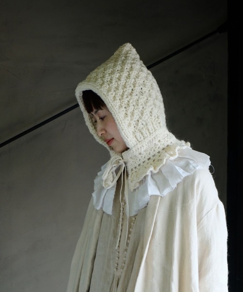 m.soeur（エムスール） ネックウォーマー スヌード 手編みのバラクラバ