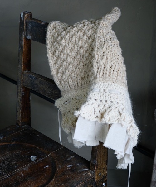 m.soeur（エムスール） ネックウォーマー スヌード 手編みのバラクラバ