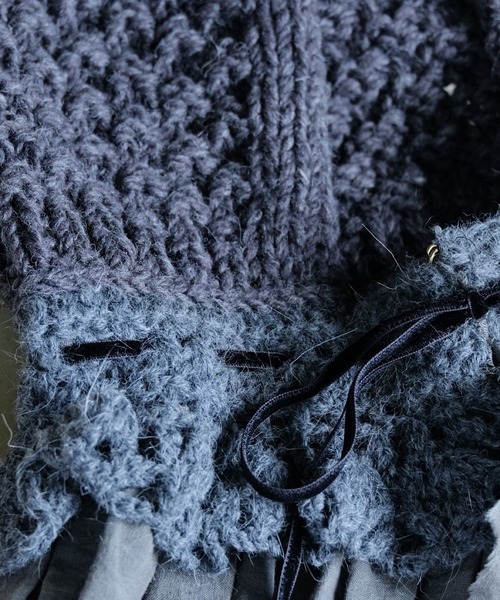 m.soeur（エムスール） ネックウォーマー スヌード 手編みのバラクラバ