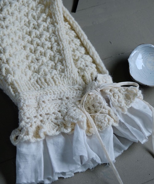 m.soeur（エムスール） ネックウォーマー スヌード 手編みのバラクラバ