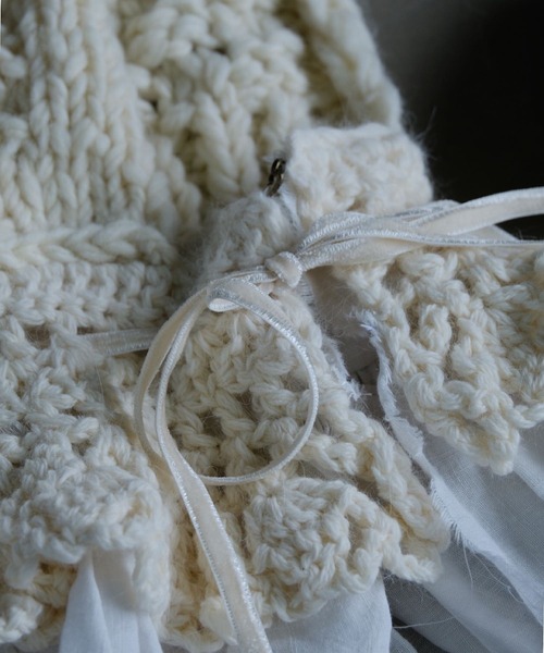 m.soeur（エムスール） ネックウォーマー スヌード 手編みのバラクラバ