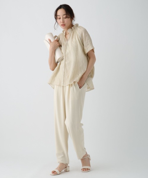 「Elura」 半袖ブラウス FREE オフホワイト レディース_画像3