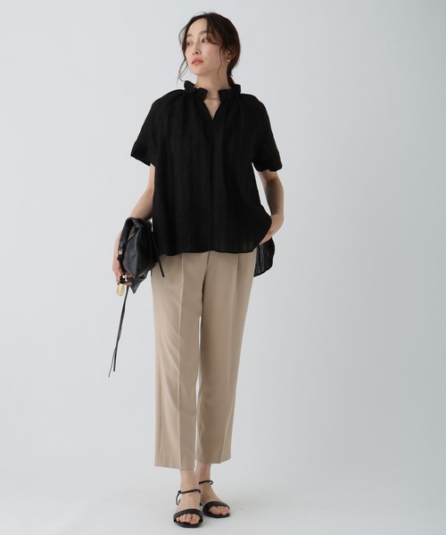 「Elura」 半袖ブラウス FREE オフホワイト レディース_画像7