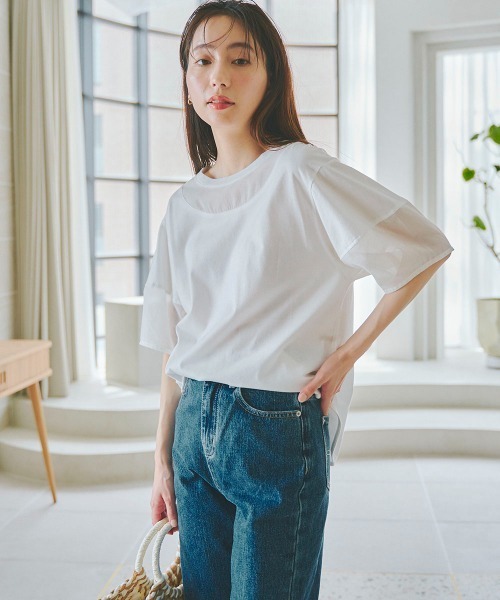 「Droite lautreamont」 半袖カットソー M ブラック レディース_画像4