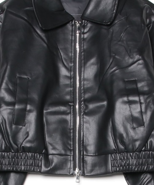 A’gem9 レザージャケット A'GEM/9 × .kom『.kom/ドットケーオーエム』リボンレザー ジャケット