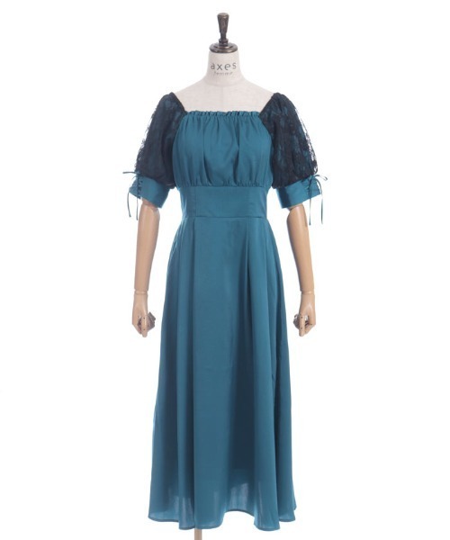 「axes femme」 半袖ワンピース FREE ブルーグリーン レディース_画像7