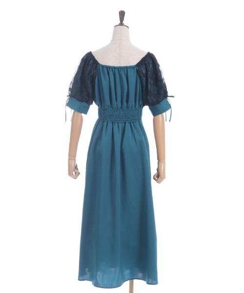 「axes femme」 半袖ワンピース FREE ブルーグリーン レディース_画像9