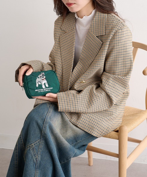 SETUP7 ポーチ 「SETUP7」アニマル刺繍ポーチ SNBD レディース