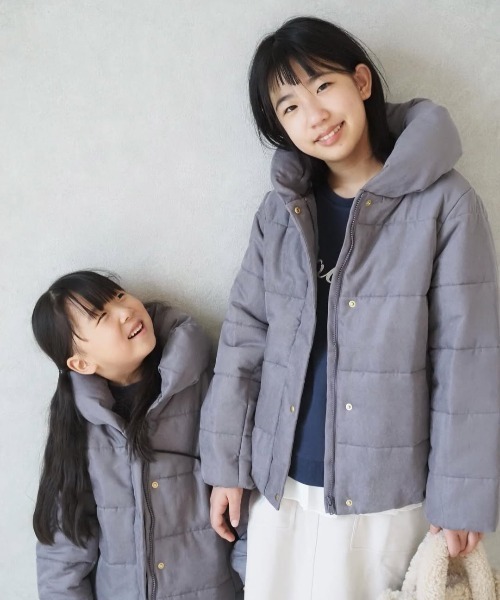 ikka（イッカ） ブルゾン アウター 「親子コーデ」細コール中綿