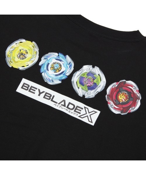 トレーナー スウェット BEYBLADE X 長袖トレーナー 前後シールプリント
