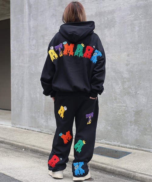 ATMARK パーカー 「2サイズ展開 / UNISEX 」ATMARKサガラ刺繍パーカー