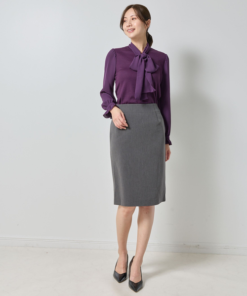 ナラカミーチェ（NARACAMICIE）/【NARACAMICIE】ウールジャージリボンプルオーバー NARACAMICIE（ナラカミーチェ） tシャツ 「NARACAMICIE」ウール