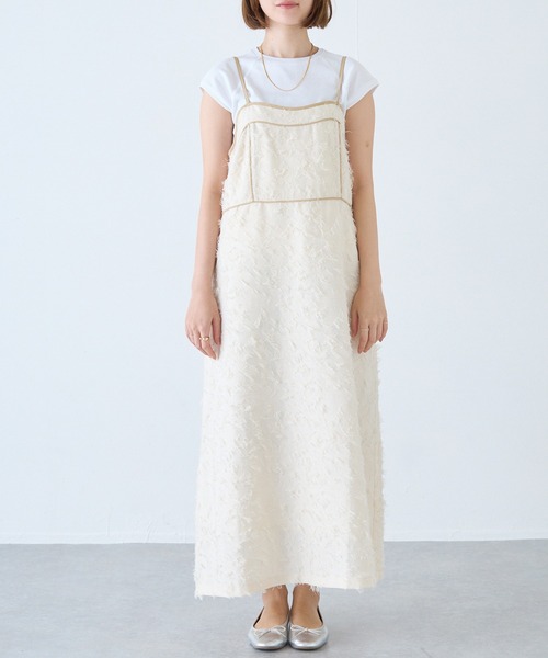 「LAVEANGE」 キャミソールワンピース 4L ブラック レディース_画像4