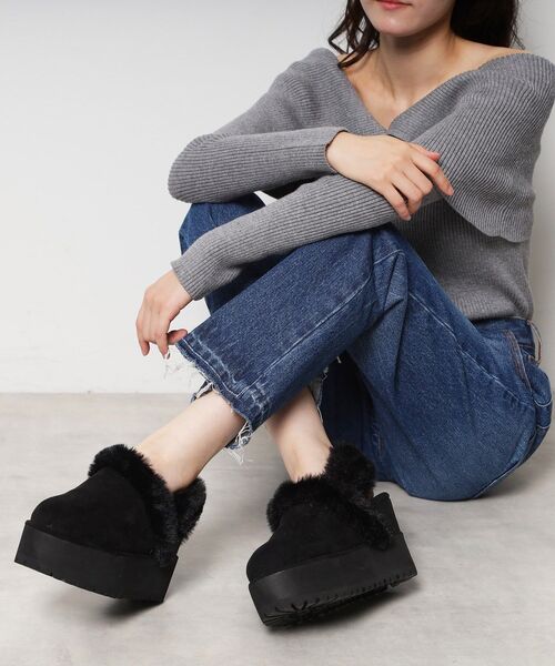 「ESPERANZA」 フラットサンダル L ブラック レディース_画像4