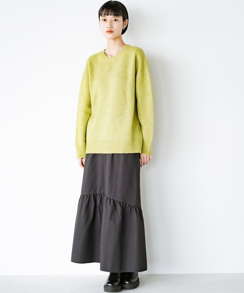 「haco!」 長袖ニット「que made meコラボ」 SMALL マスタード レディース_画像2