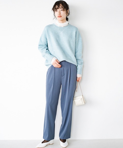 「haco!」 長袖ニット「que made meコラボ」 SMALL マスタード レディース_画像3