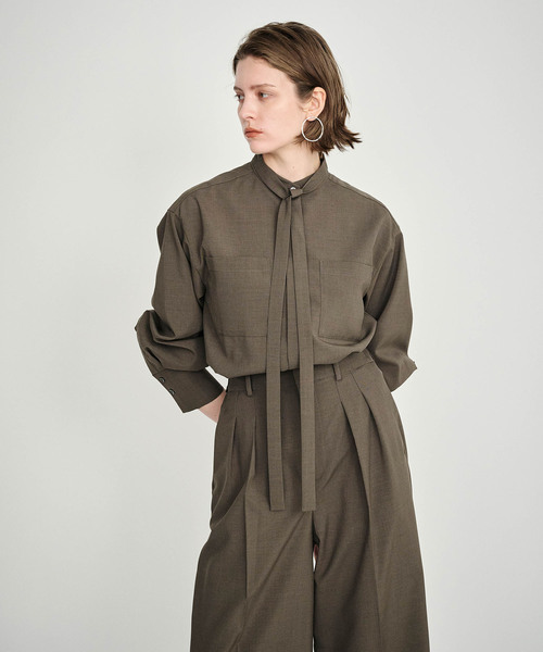 「N.O.R.C」 長袖ブラウス フリー ブラック レディース_画像2