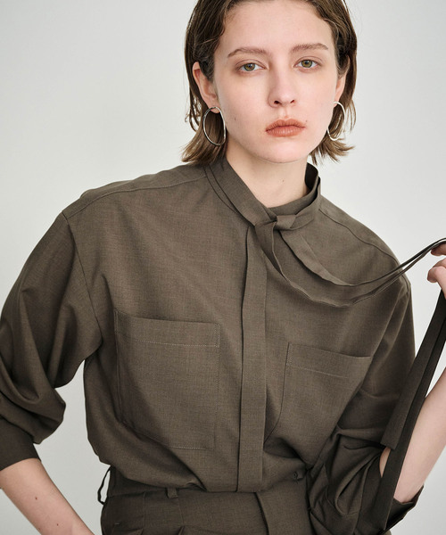 「N.O.R.C」 長袖ブラウス フリー ブラック レディース_画像5