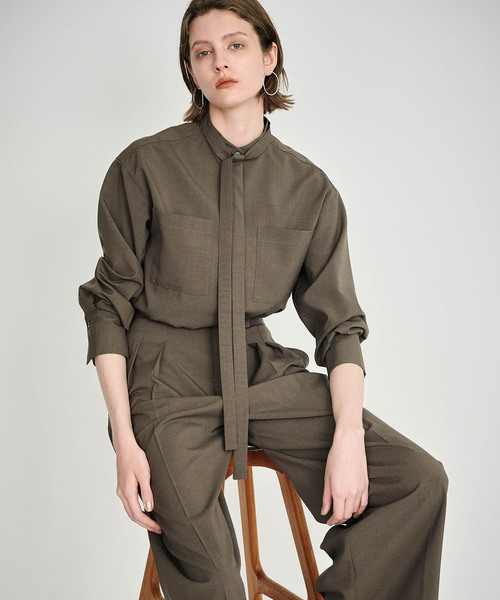 「N.O.R.C」 長袖ブラウス フリー ブラック レディース_画像6