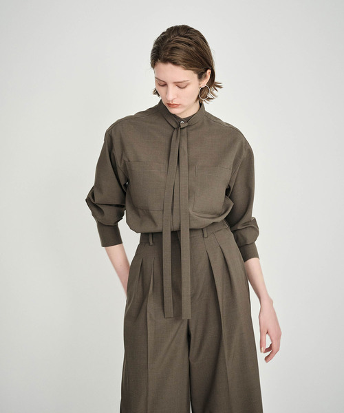 「N.O.R.C」 長袖ブラウス フリー ブラック レディース_画像7