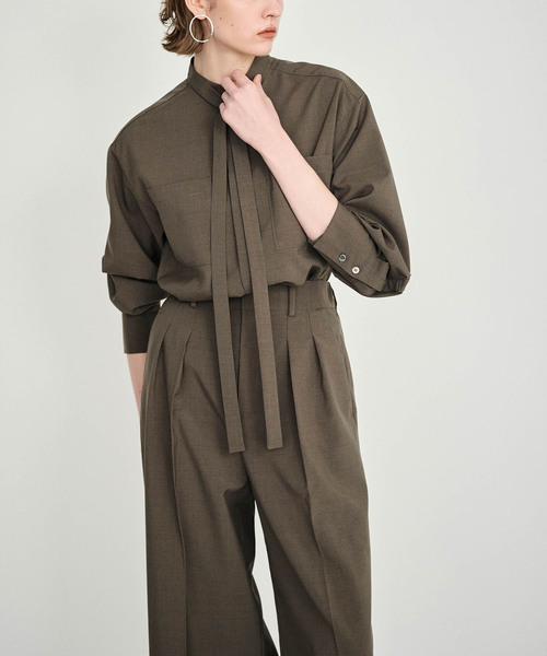 「N.O.R.C」 長袖ブラウス フリー ブラック レディース_画像8