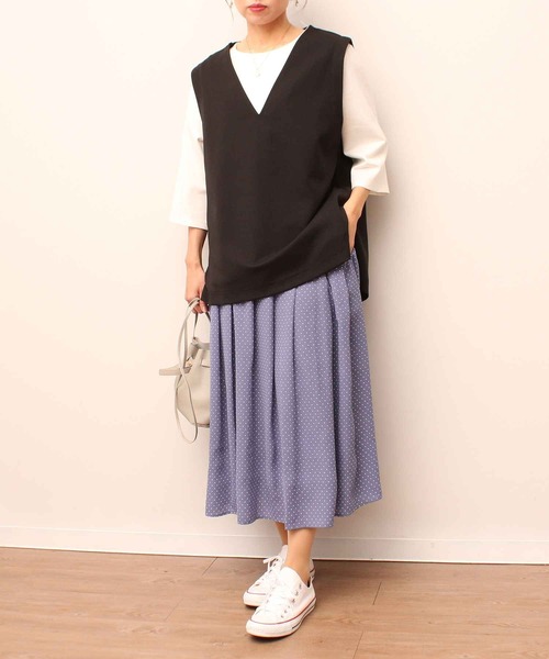 「MB mint breeze」 ロングスカート 3L ブルー レディース_画像7