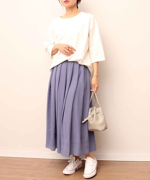 「MB mint breeze」 ロングスカート 3L ブルー レディース_画像9