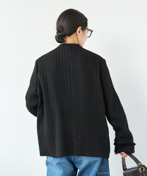 plage Tweed Long ジャケット ブラック38 plage Tweed Long ジャケット ブラック38 plage（プラージュ）の