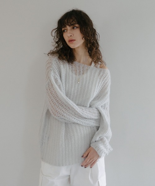 「DOUX ARCHIVES」 長袖ニット FREE ブルー レディース_画像5