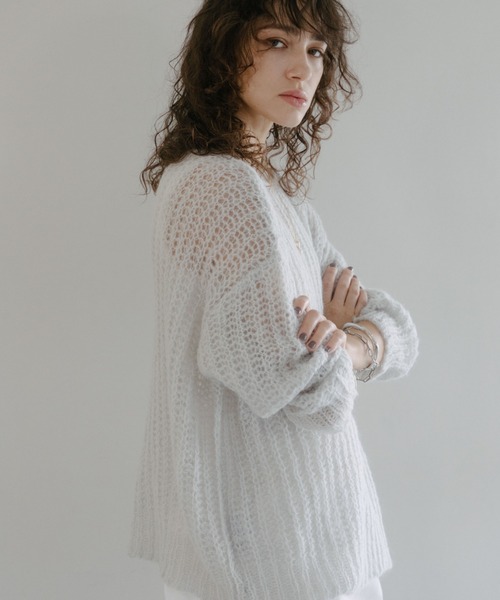 「DOUX ARCHIVES」 長袖ニット FREE ブルー レディース_画像9