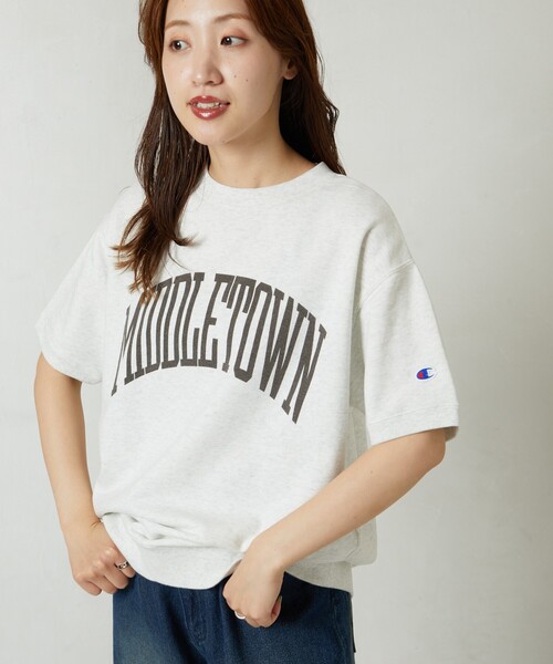 「FREAK'S STORE」 「champion」スウェットカットソー LARGE ネイビー レディース_画像2