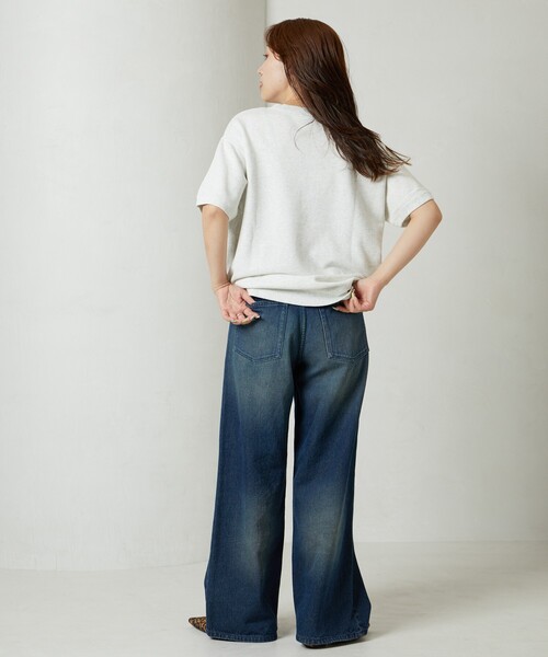 「FREAK'S STORE」 「champion」スウェットカットソー LARGE ネイビー レディース_画像5