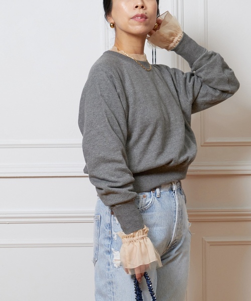 「IENA LA BOUCLE」 スウェットカットソー - グレー レディース_画像6