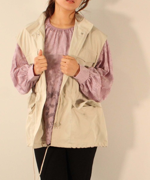 「toucher du brise」 ベスト M カーキ レディース_画像8