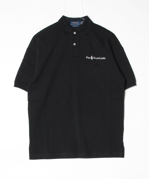 Haruko 刺繍入り 黒ポロシャツ POLO RALPH LAUREN（ポロ・ラルフローレン） ポロシャツ リラックス