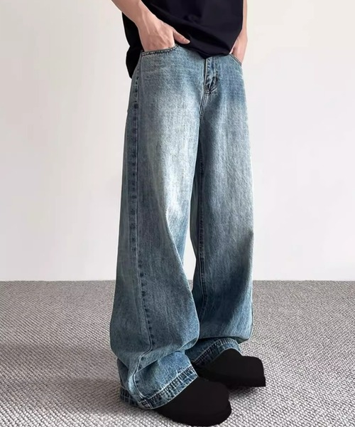 ジーンズ ルーズフィットデニム メンズ レディース : ZOZOTOWN Yahoo