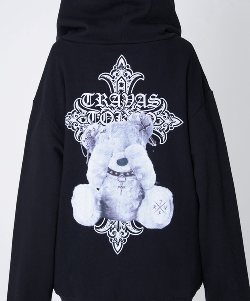 TRAVAS TOKYO くま パーカー ホワイト TRAVAS TOKYO（トラバストーキョー） パーカー 「TRAVAS TOKYO