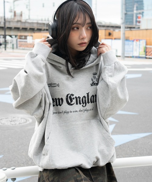 WEGO（ウィゴー） パーカー WEGO/グラフィックバルーンクロップドプル 